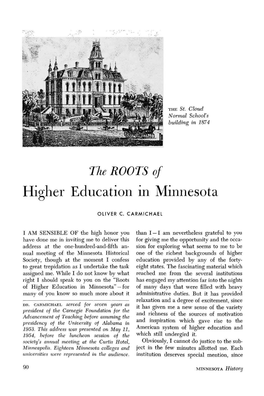 The Roots of Higher Education in Minnesota