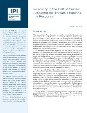 Insecurity in the Gulf of Guinea: Assessing the Threats, Preparing the Response