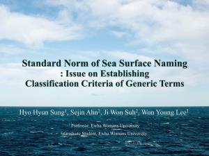 The Change of Specific Term of Marine Geographical Names in Old Sea Charts