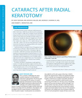 Cataracts After Radial Keratotomy by Uday Devgan, Md; Kevin M