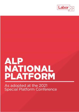 2021 ALP National Platform