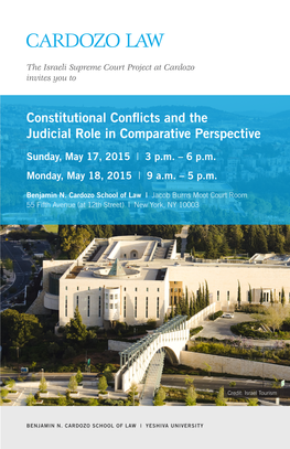 Constitutional Conflicts and the Judicial Role in Comparative Perspective