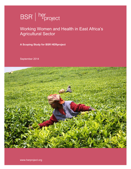 Working Women and Health in East Africa's Agricultural Sector