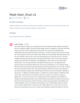 Matt Hart Final V3 Wed, 1/13 11:05AM 57:43