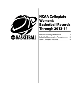 NCAA Collegiate Women's Basketball Records Through 2013-14