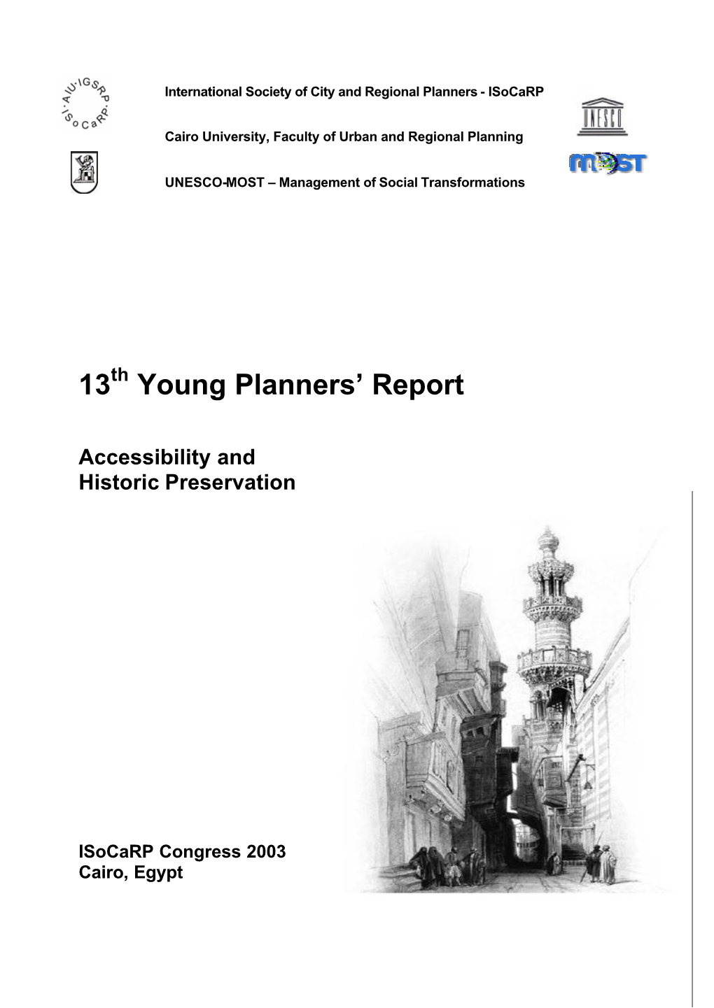 13 Young Planners' Report