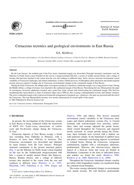 Cretaceous Tectonics and Geological Environments in East Russia