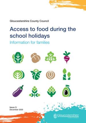 Access to Food During the School Holidays Information for Families