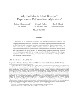 Why Do Defaults Affect Behavior?
