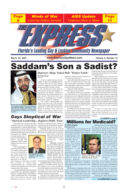 Saddam's Son a Sadist?