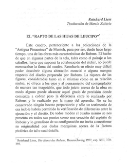 El "Rapto De Las Hijas De Leucipo"