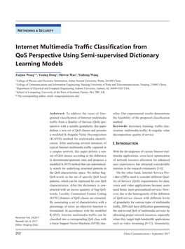Internet Multimedia Traffic Classification from Qos Perspective Using Semi-Supervised Dictionary Learning Models