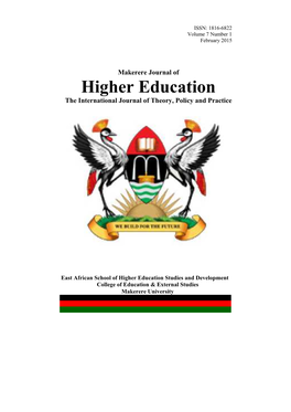 Makerere Journal of Higher Education Vol. 7 No. 1