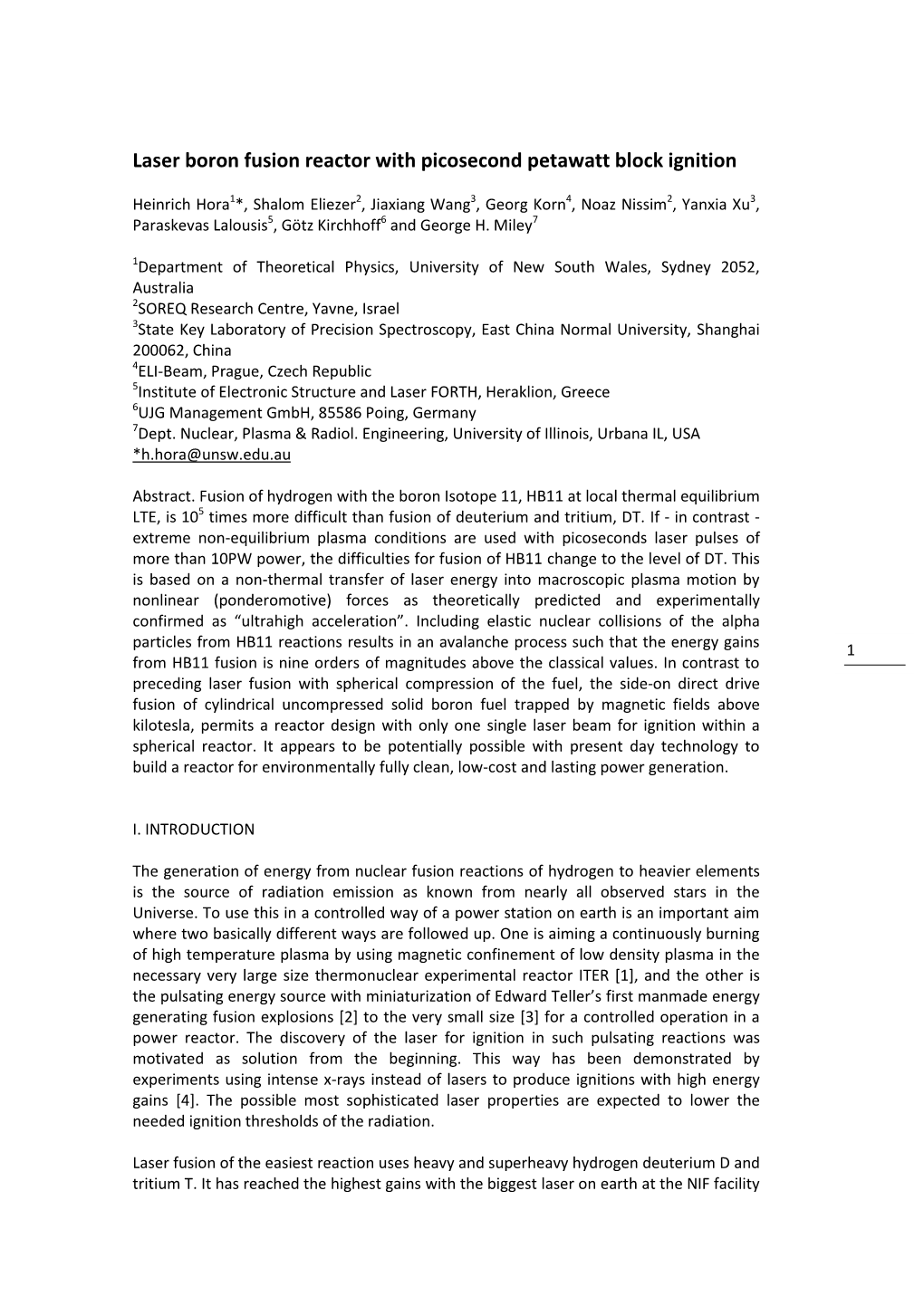 Laser Boron Fusion Reactor with Picosecond Petawatt Block Ignition