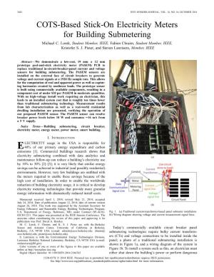 COTS-Based Stick-On Electricity Meters for Building Submetering Michael C
