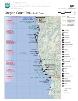 Oregon Coast Trail, South Coast NORTH SEE ADJOINING MAP Trail “OCT, S