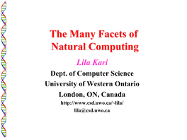 Natural Computing 2017