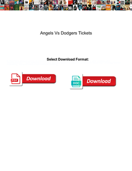 Angels Vs Dodgers Tickets