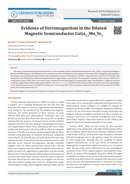 Evidence of Ferromagnetism in the Diluted Magnetic Semiconductor Cuga Mn Te