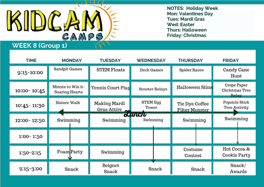 Woodlake Schedules 2021 Wk 8