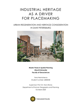 Industrial Heritage As a Driver for Placemaking