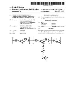 (12) Patent Application Publication (10) Pub. No.: US 2012/0231519 A1 Bushman Et Al