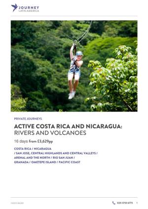 Active Costa Rica and Nicaragua: Rivers And