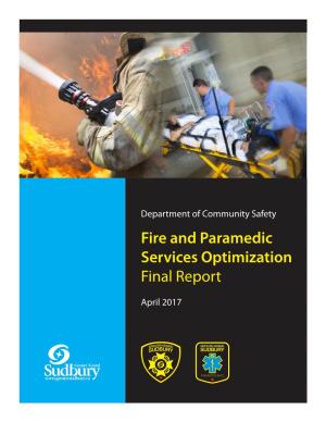 Fire and Paramedic Services Optimization Final Report