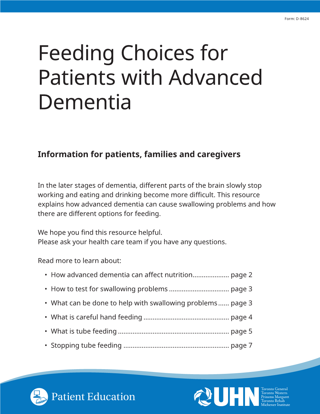 Feeding Choices for Patients with Advanced Dementia