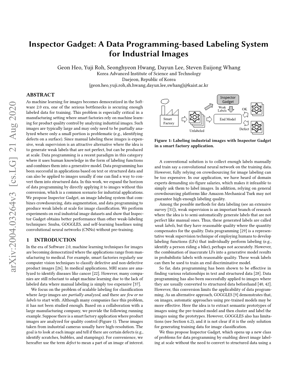 Inspector Gadget: a Data Programming-Based Labeling System for Industrial Images