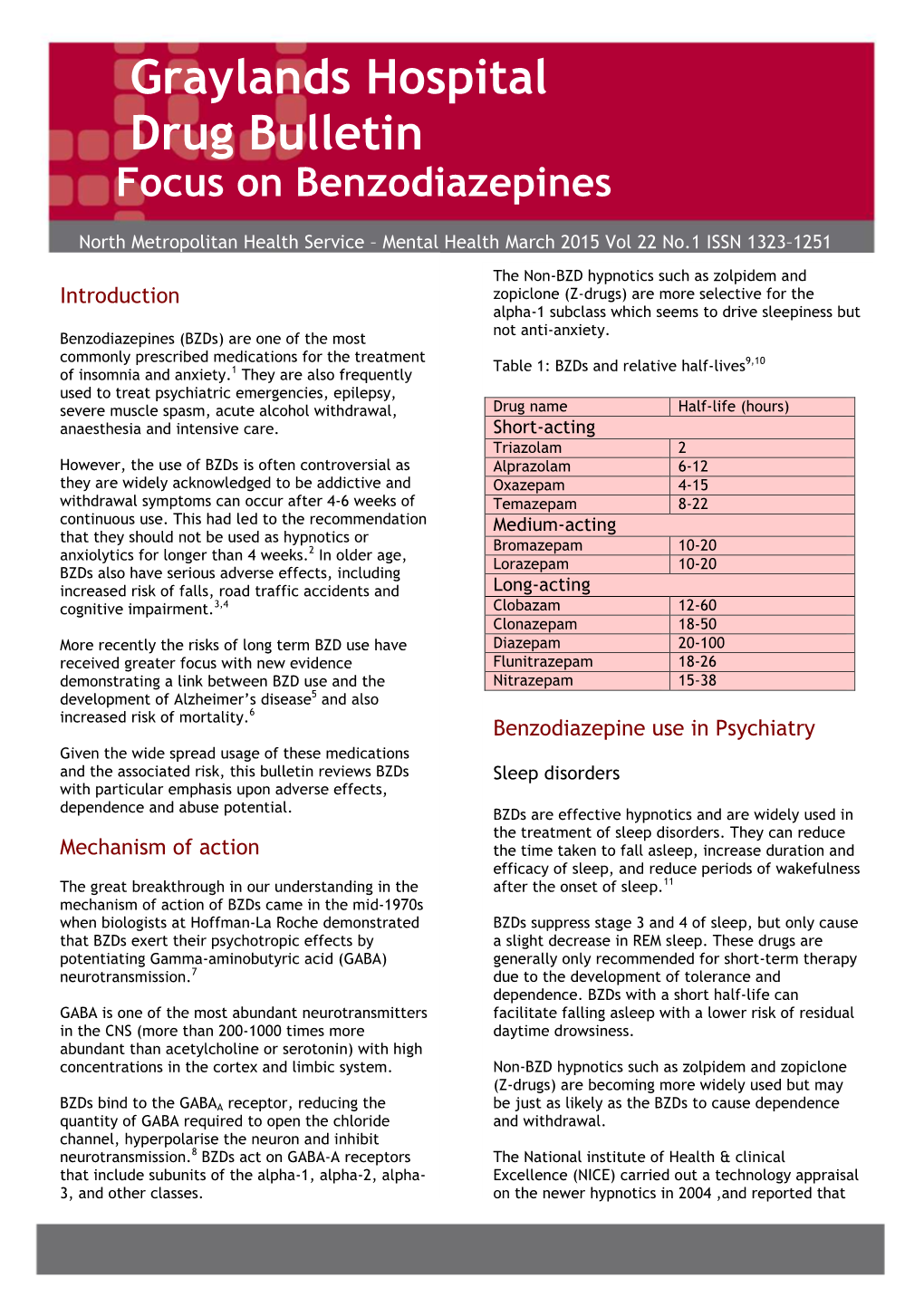 Focus on Benzodiazepines