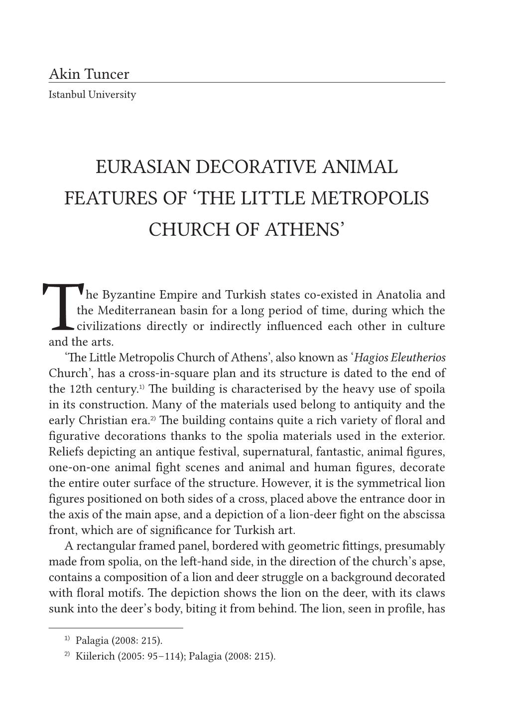 Eurasian Decorative Animal Features of 'The Little