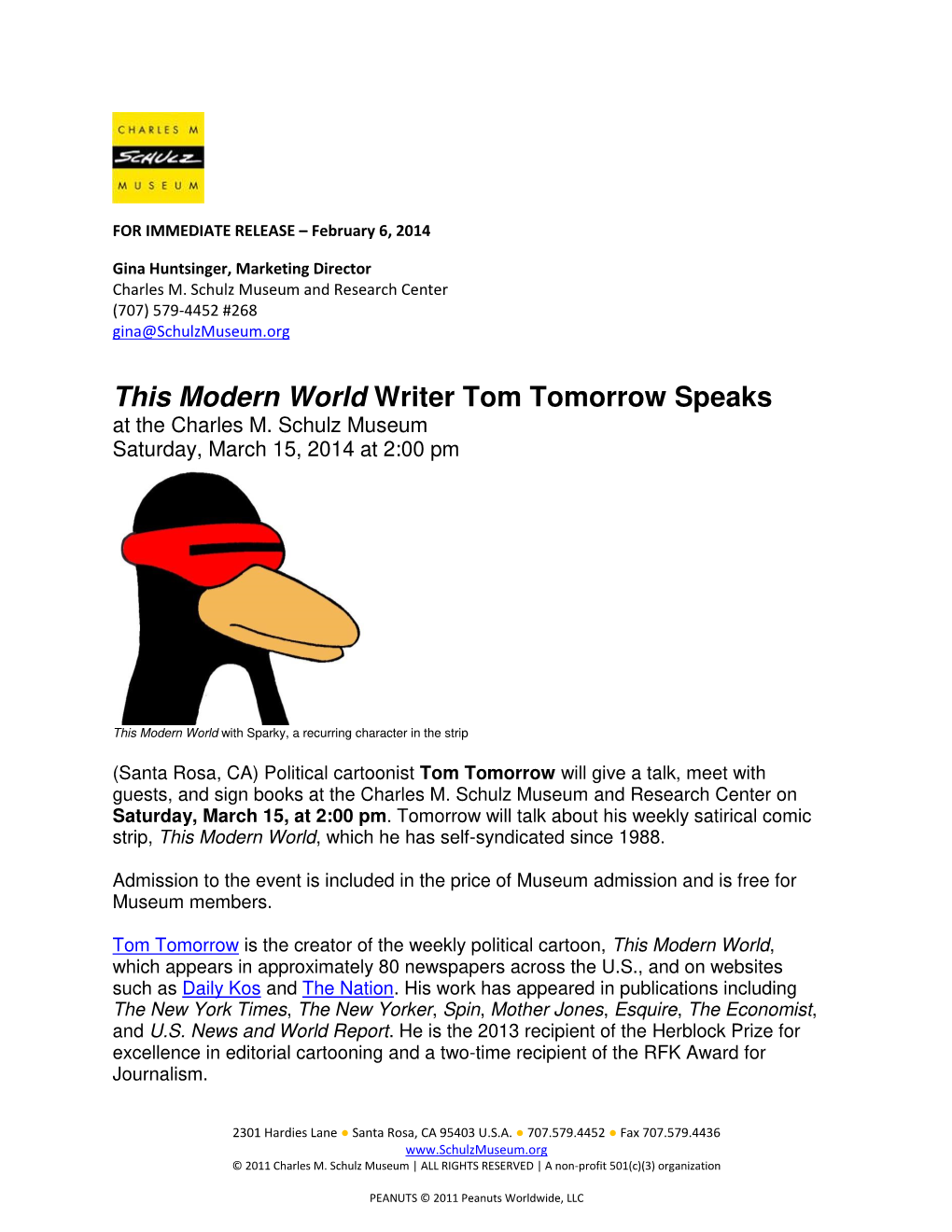 This Modern World Writer Tom Tomorrow Speaks at the Charles M