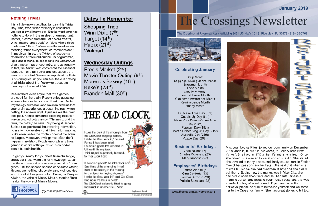 The Crossings Newsletter Day