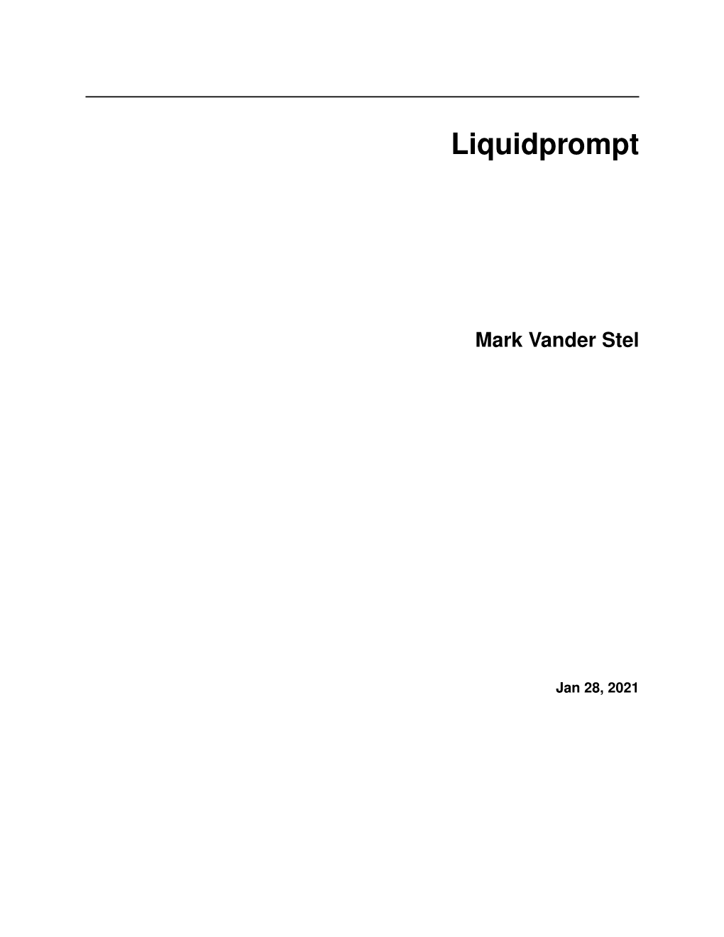 Liquidprompt Documentation