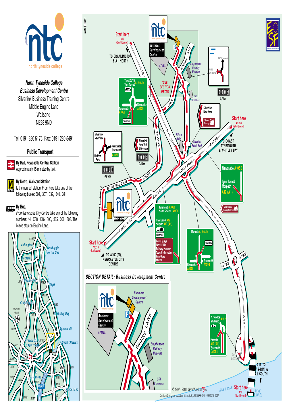 A Map of North Tyneside College