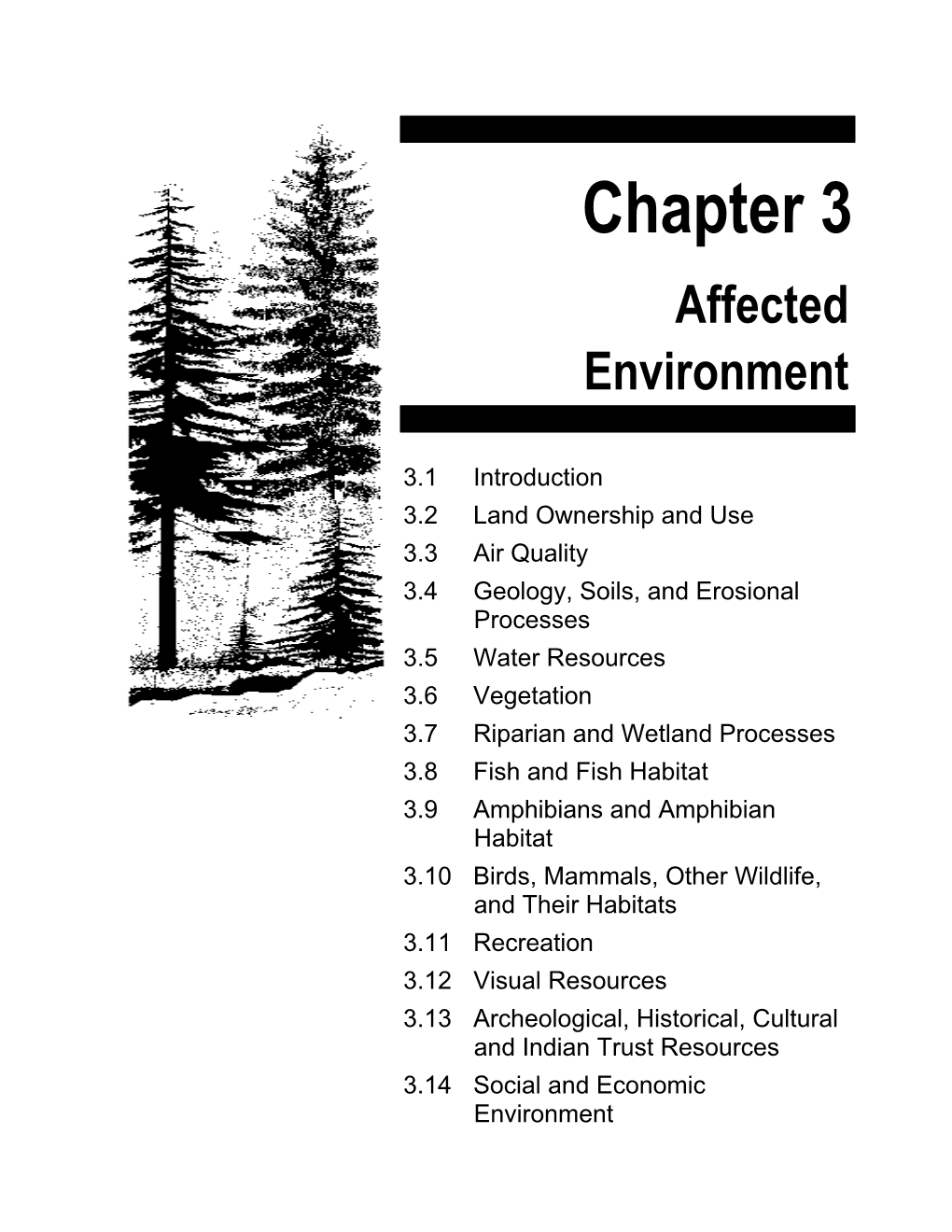 Chapter 3 Affected Environment