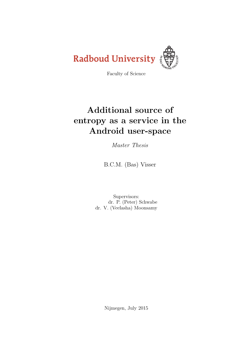 Additional Source of Entropy As a Service in the Android User-Space