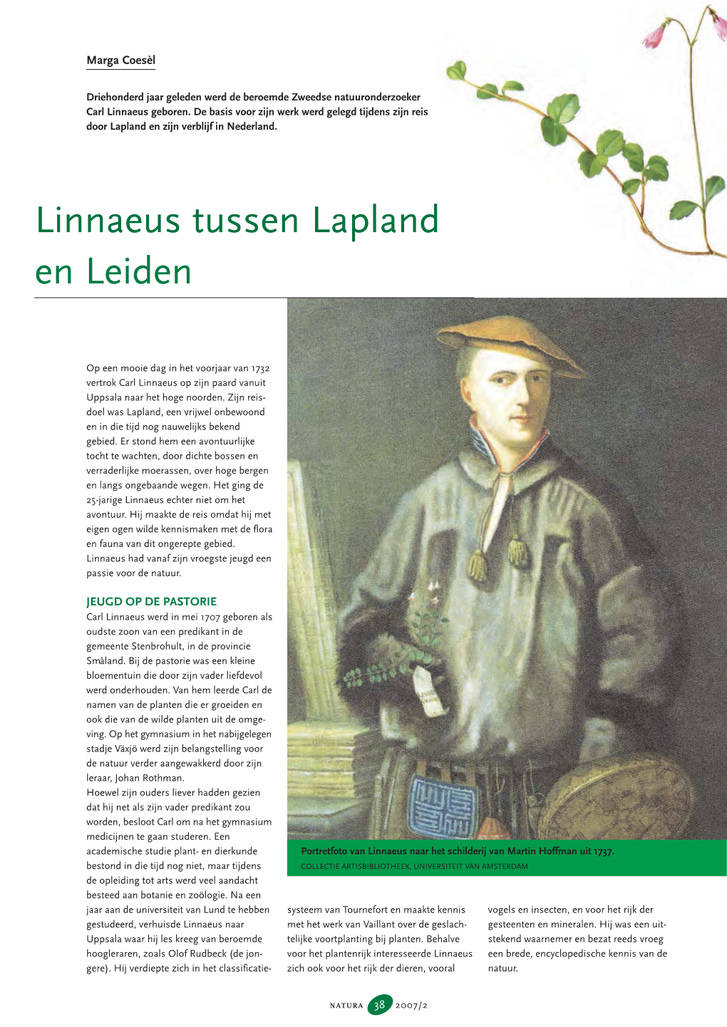 Linnaeus Tussen Lapland En Leiden