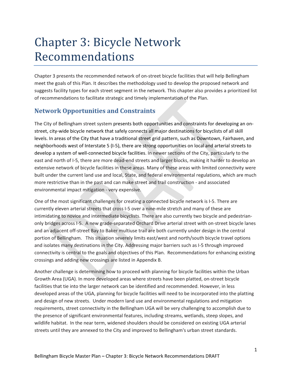DRAFT Bicycle Master Plan Chapter 3