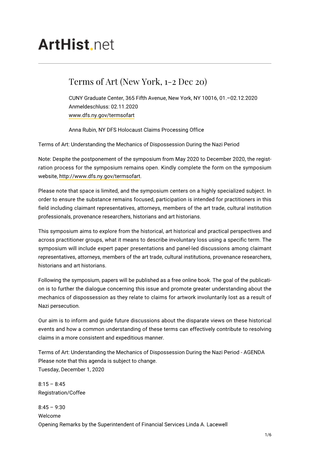 Terms of Art (New York, 1-2 Dec 20)