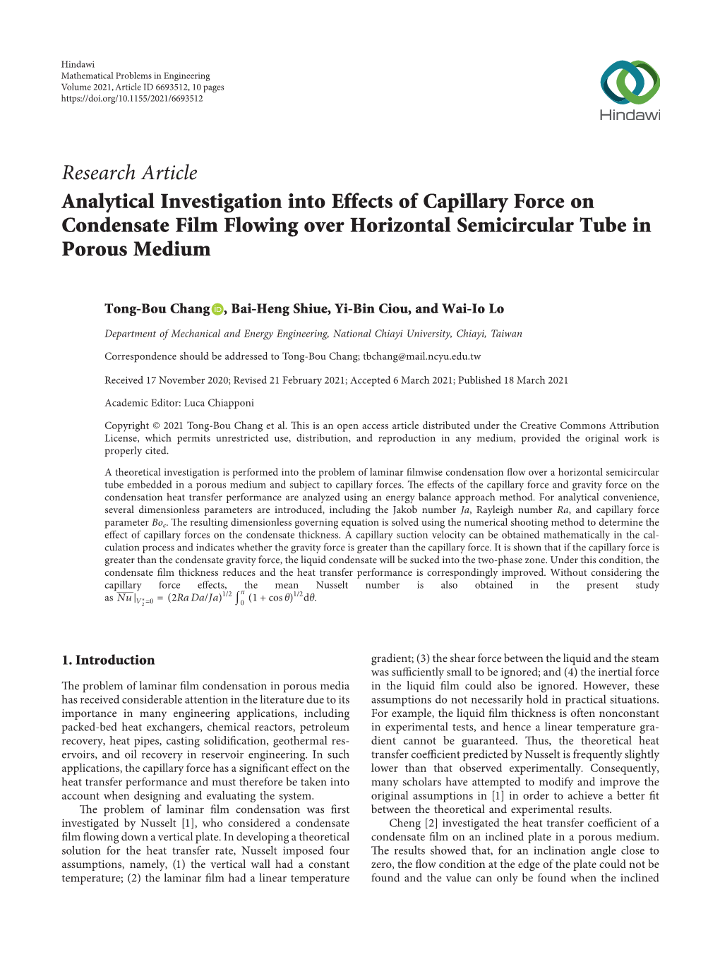 Analytical Investigation Into Effects of Capillary Force on Condensate Film Flowing Over Horizontal Semicircular Tube in Porous Medium