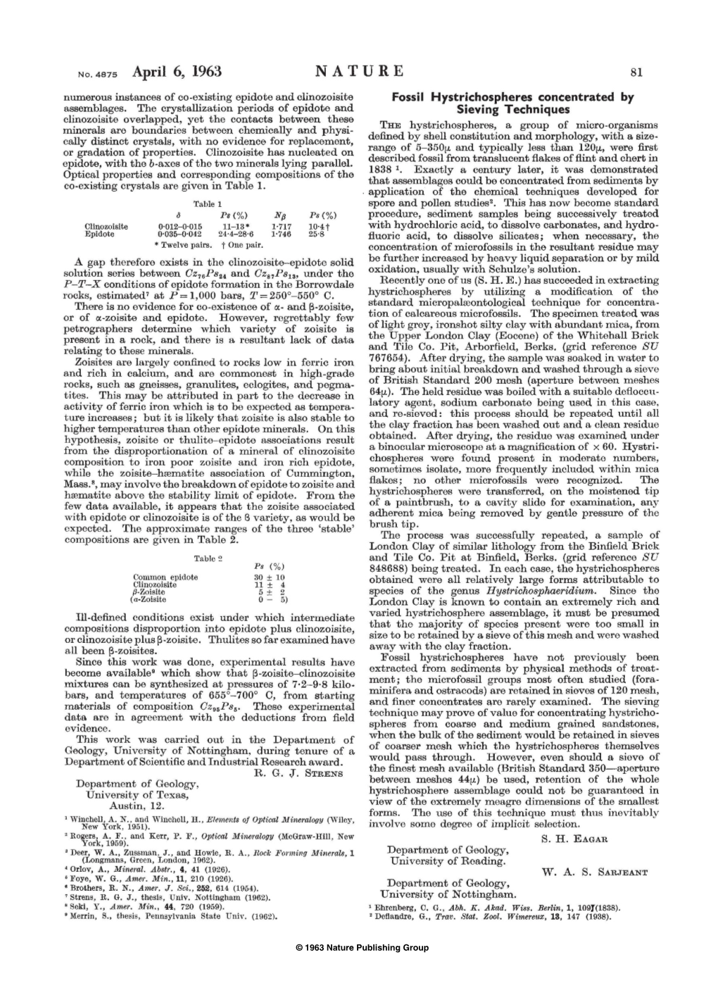 Fossil Hystrichospheres Concentrated by Sieving Techniques