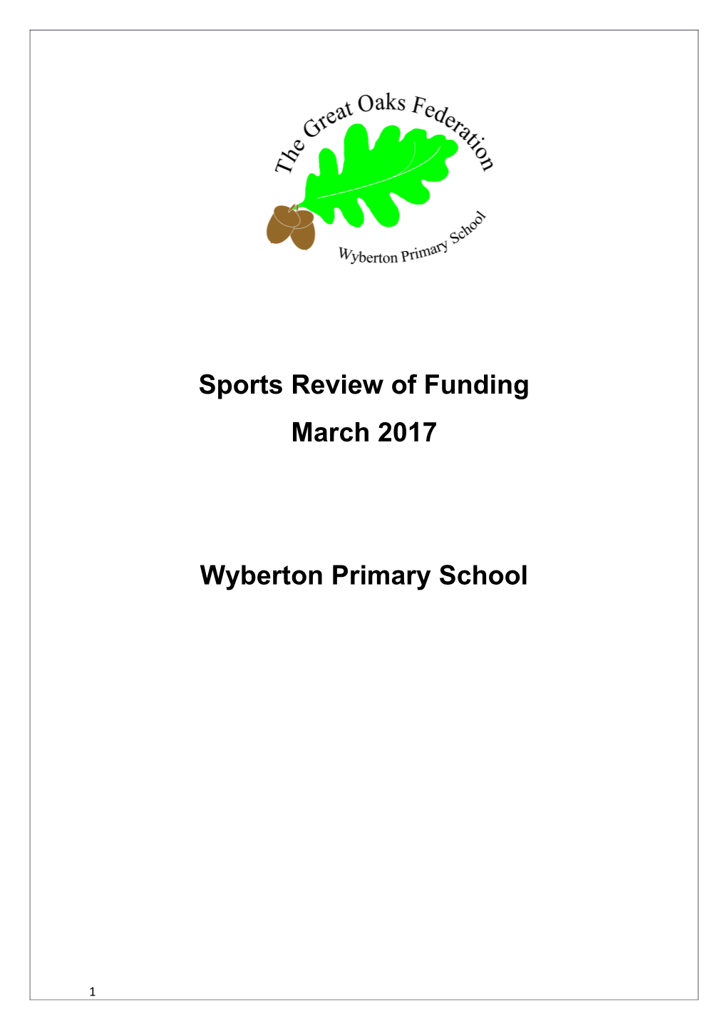 Sports Review of Funding