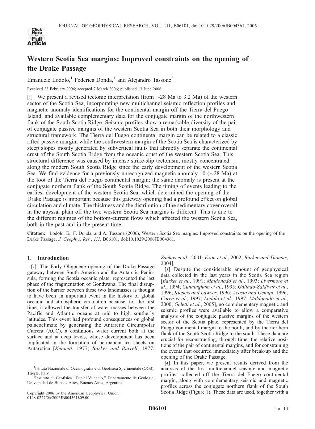 Western Scotia Sea Margins: Improved Constraints on The