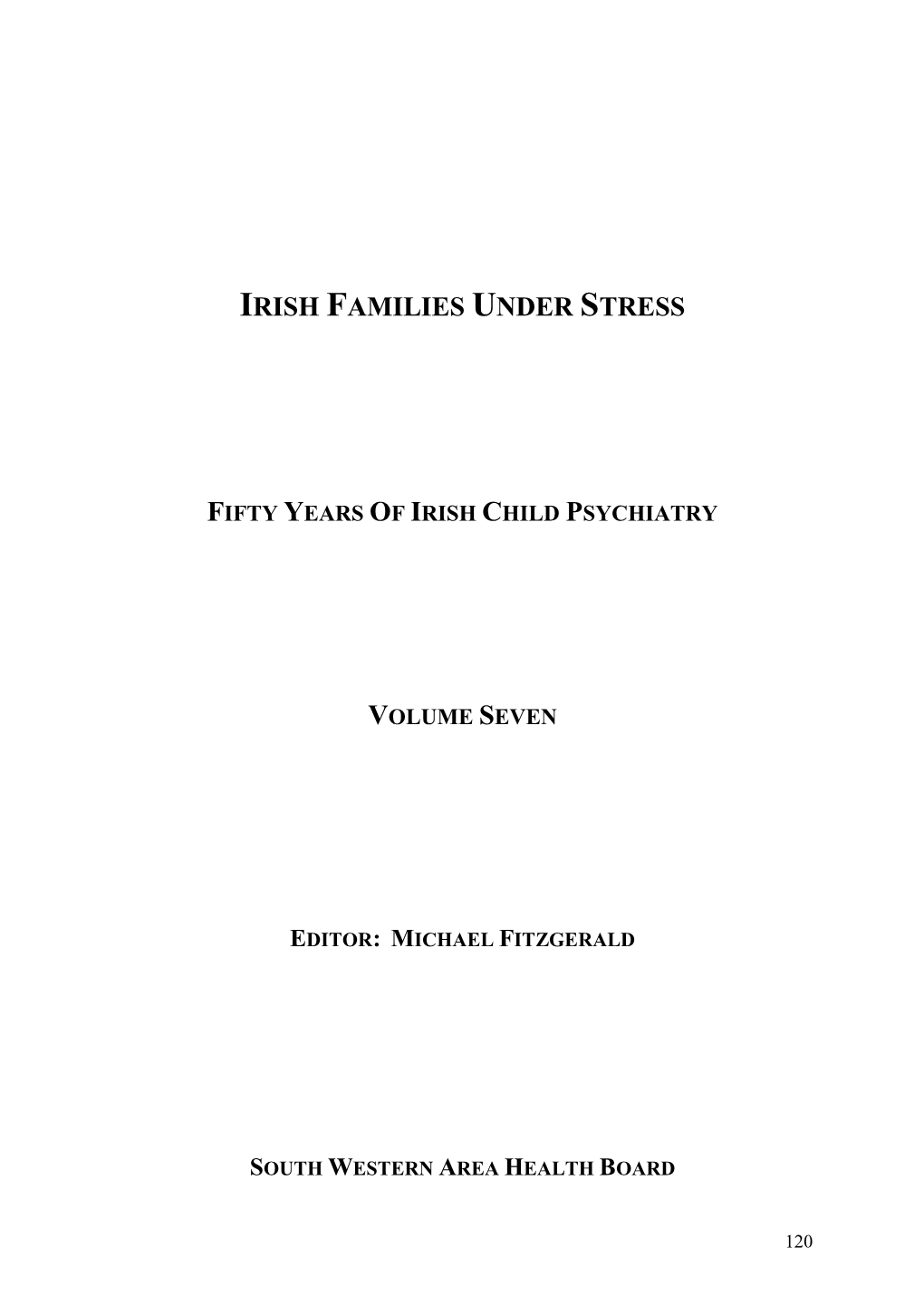 Irish Families Under Stress