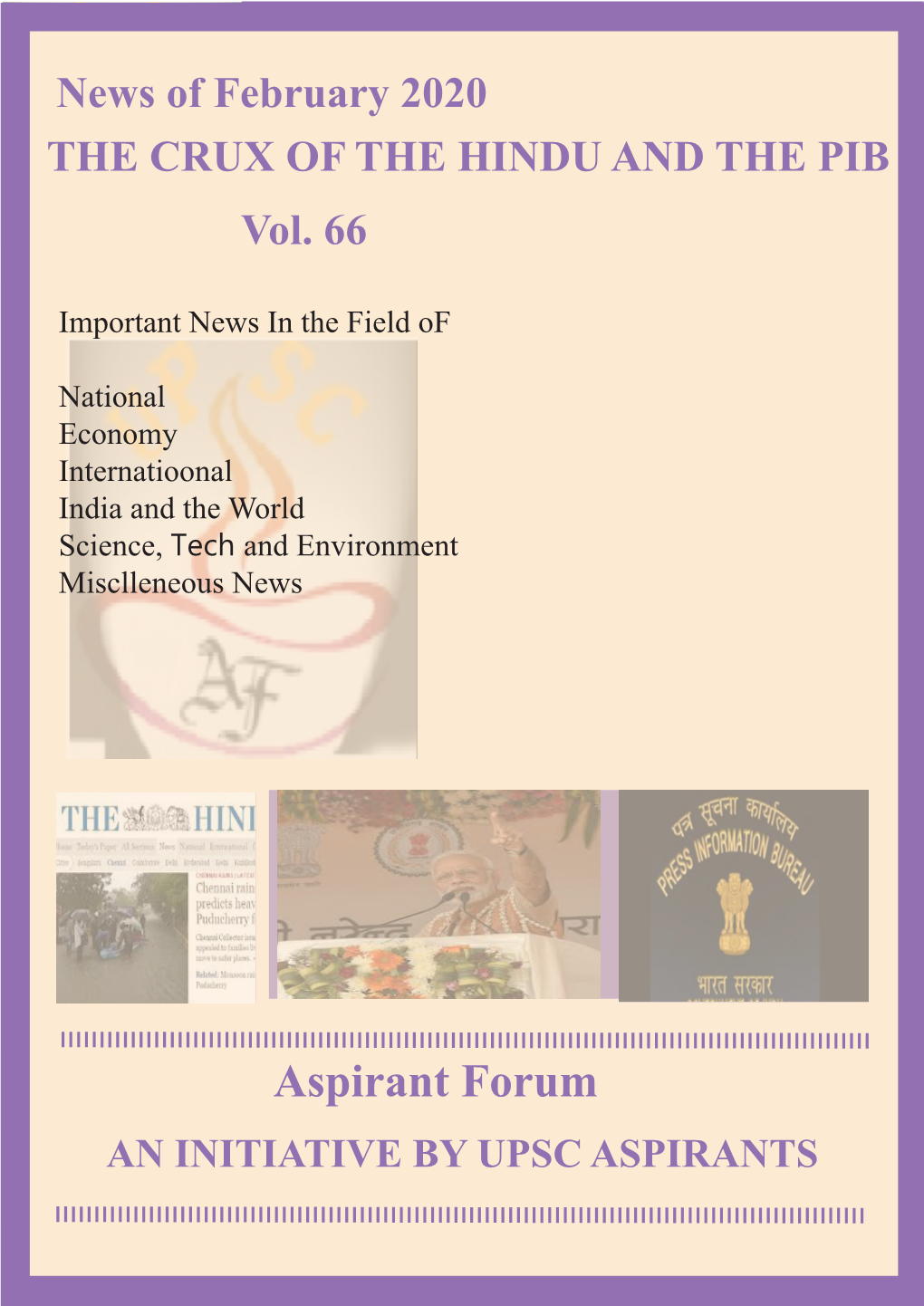 Crux of the Hindu and PIB Vol 66