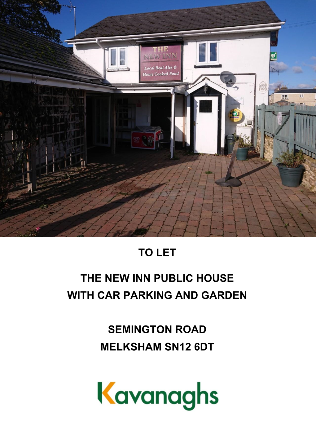 To Let the New Inn Public House with Car Parking and Garden Semington