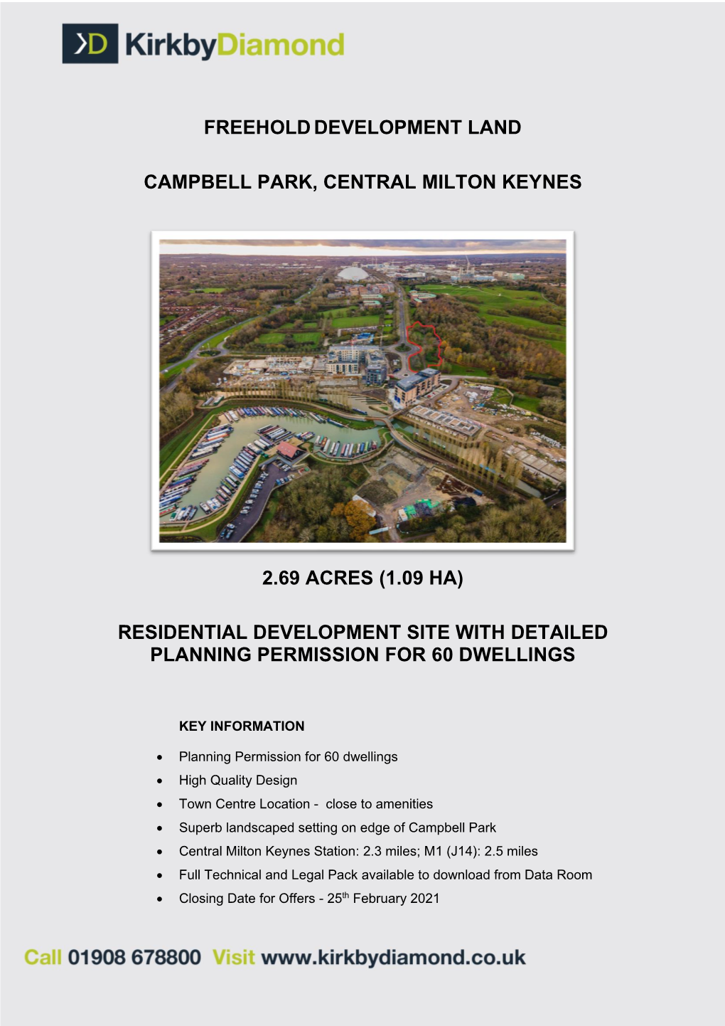 Freeholddevelopment Land Campbell Park, Central Milton Keynes 2.69 Acres