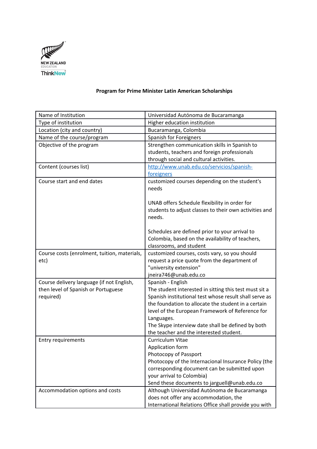 Program for Prime Minister Latin American Scholarships s1